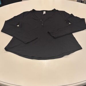 Athleta Black Long Sleeve Women's Tee